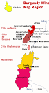 Bourgogne Wine Map Region