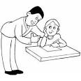 Teacher and Student coloring page