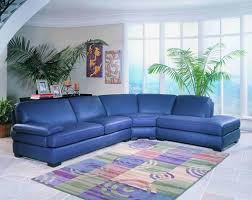 Baby Blue Leather Sofa