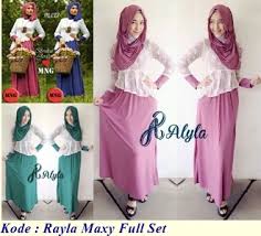 GROSIR BAJU DAN BUSANA MUSLIM RAYLA MAXY FULL SET | Pabrik Baju ...