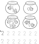 Fichas Infantiles: Fichas del número 2