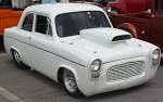 1959 Ford Anglia Prostreet - White - Front Angle