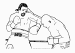 Boxing coloring page