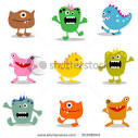 Cute Little Monsters Stock Vector 20398243 : Shutterstock