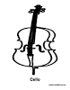 Cello coloring page