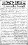 Today In History  St Valentines Day     The Washington Herald