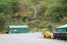 In the small hut visitors don their helmets and overalls ready for the - via Daymix