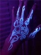 Tattoo Tribal Hand Black Light