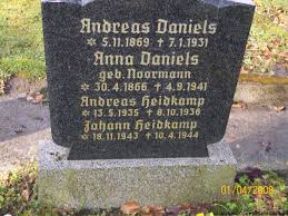 Grab von Anna Daniels (geb. Noormann) (30.04.1866-04.09.1941 ... - bp075