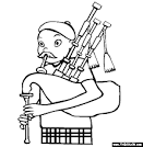 Bagpipes coloring page