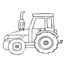 Tractor coloring page