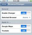 Change the Default iPhone Web Browser with BrowserChanger