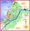 Map of Bidart in the Basque country, south west France.