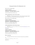 Georgia Lottery for Education Act