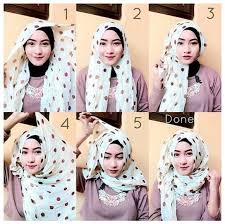 Tutorial Hijab Pesta Simple Segi Empat Modern Terbaru