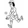 Softball coloring page