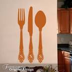 Spoon Fork Wall Decor Kitchen Wall Decals Custom by Twistmo