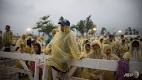 Pope says Philippine typhoon tragedy silenced his heart.