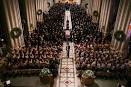 Boy Scouts attending the State Funeral service for former.