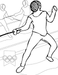 Fencing coloring page