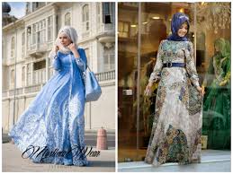 Pretty Designs of Turkish Hijab Wedding Abaya Costumes | Weddings Eve