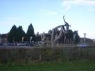 This wooden sculpture is the emblem for the Taurus Craft Centre right on the - via Daymix