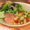 Grilled Salmon with Roasted Corn Relish Recipe | MyRecipes.