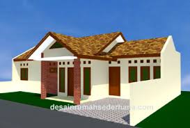 Contoh Gambar Desain Rumah Sederhana 1 Lantai Type 64 ...