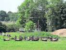 TQ8128 : Hop trailers resting up for the next harvest - via Daymix