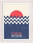 Vintage style poster Coastal Life is Better by seasideprints