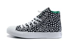 Converse White Triangle Print High Top Marimekko Sneakers Black ...