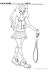 Tennis coloring page