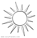 Sun coloring page
