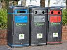 Colour-coded recycling bins - via Daymix