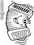 Accordion coloring page