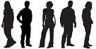 Black People silhouettes free vector | Download free Vector