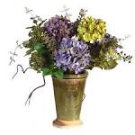 15" Mixed Hydrangea Silk Flower Arrangement -Assorted at www.
