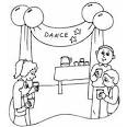 Dance coloring page