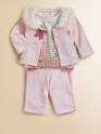 Baby Dior Fur Trimmed Cardigan - Tot Snob
