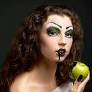 Eve biting into the apple.