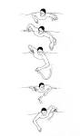 Crawl swimming technique and flip turn