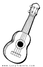 Guitar coloring page