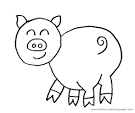 Pig coloring page