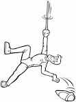Fencing coloring page