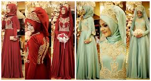 Pretty Designs of Turkish Hijab Wedding Abaya Costumes | Weddings Eve
