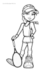 Tennis coloring page