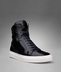 YSL Malibu High-top Sneaker in Black Patent Leather - Sneakers ...