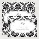 classic damask rsvp card - printable file - i do it yourself