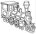 Train coloring page