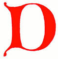 Clip-art: calligraphic decorative initial capital letter D from ...